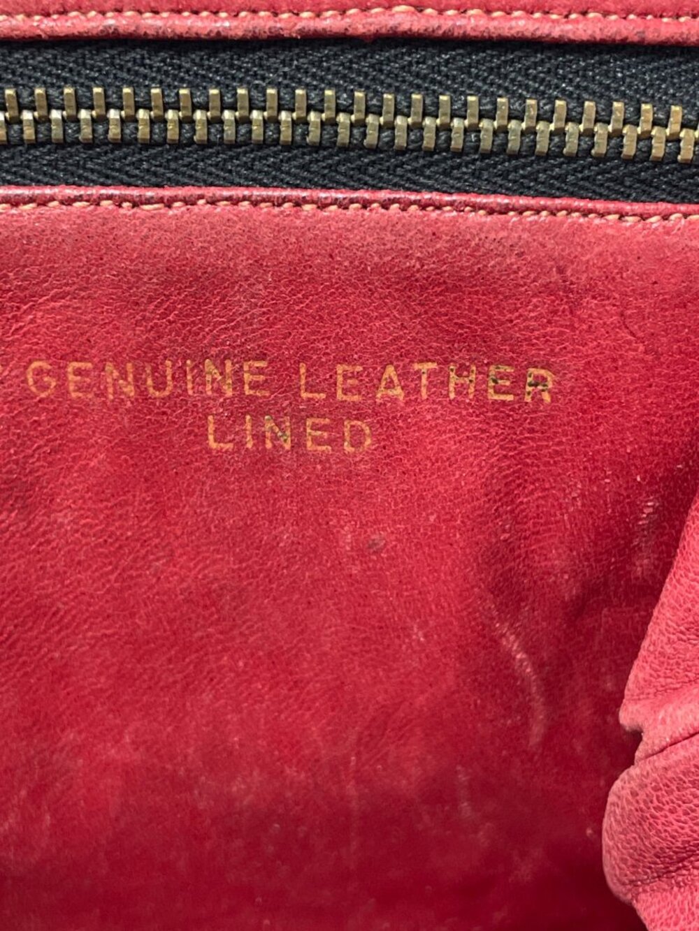 Vintage Black Ribbed Satin Red Leather Lined Purse - Picture 8 of 13